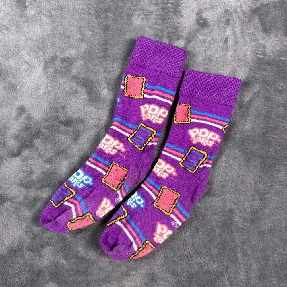 Pop-Tarts Kellogg's Purple Novelty Crew Socks Graphic Print One Size Unisex